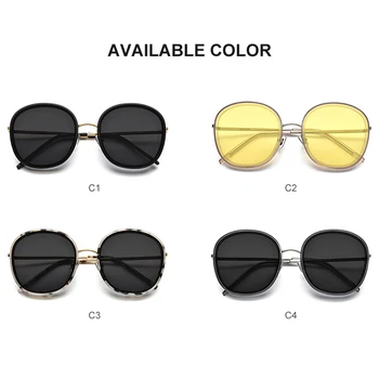 HEPIDEM Rotund Ochelari de Soare pentru Femei 2020 Brand de Lux de Moda de Înaltă Calitate din Aliaj de Acetat de ochelari de Soare Barbati cu Nylon Lentila 9135