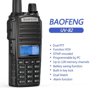 2021 Baofeng UV-82 Plus 8W 10 KM Rază Lungă de Puternic de Emisie-Receptie CB Portabil vhf/uhf asv două fel de Radio Amador 8 wați de UV82