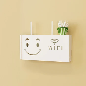 Wireless Router Wifi Cutie de Depozitare din PVC Spuma de Bord Raft Agățat de Perete Plug Bord Suport Cablu de Depozitare Organizator Decor Acasă