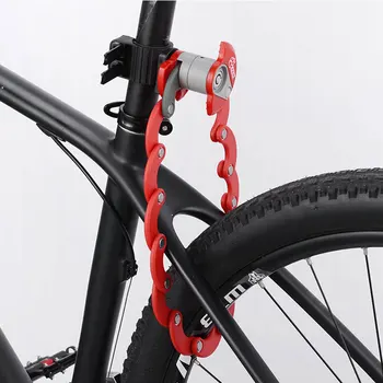 LABA Ciclu Pliabil Rotund Lanț de bicicletă de Blocare W/ Suport de Montare pe Bicicleta de Buzunar la Îndemână Cheia de Blocare MTB Sosea Ciclism în condiții de Siguranță de blocare