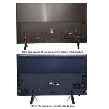 Oțel TV de bază pentru LCD Piedestal Ecran Stand Acasa Universal Monitor Riser pentru 32 la 65 de inci