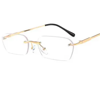 Fără ramă Dreptunghiulară Obiectiv Clar ochelari de Soare Femei Bărbați 2020 Brand de Moda Designer de Protecție UV400 Mici Nuante zonnebril dames