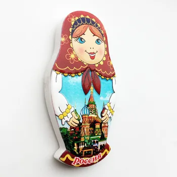 Rus Creative 3D Turism Cadou Comemorative Rășină Magnet Păpușă Matryoshka Pocchr Frigider Autocolante pentru Decor Acasă