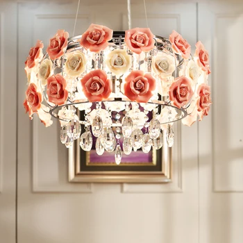 Floare trandafir candelabru sala de Mese camera de zi camera de Copii Fata de camera de printesa candelabru lampă cu Abajur Roz de nunta candelabru