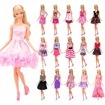 Moda Handmade 12 buc/lot Papusa Accesorii Copii Jucarii Aleatoare Haine Papusa Rochie de Fuste Pentru Barbie Dressing Mai bun Cadou Pentru Fata