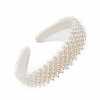 Elegant Mare Simulare de Perle Cerc Păr benzile de Păr Benzi de Femei Pălării Margele Perla Hairband Accesorii de Par pentru Fete