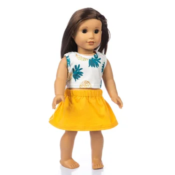 2020 Nou Ananas fusta se Potrivesc pentru American o Fata Papusa Haine de 18 inch Papusa , Fata de Crăciun Cadou(vinde doar haine)