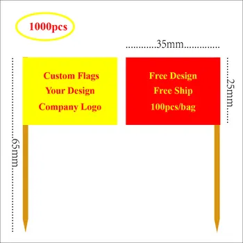 Steagul personalizat logo-ul Scobitoare steaguri Client de design de pavilion Tort fân logo-ul steaguri Total 1000pcs, Gratuit navă mică pentru USD0.099/pc