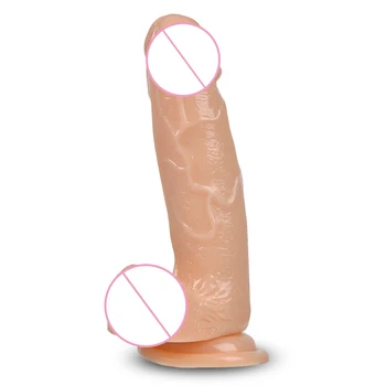 Realist Vibrator Jelly Translucid Sex Feminin Jucarii Vibrator Mare ventuza Puternica G-Spot Stimula Vaginul Dop de Fund pentru Femei Jucării