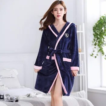 Cald halate de baie Pijamale drăguț kimono casual pijamale Nachthemd femei de iarnă acasă, serviciu de pijamale, halate de baie