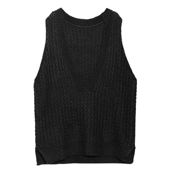 XITAO 2020 Toamna anului Nou pulover Tricotate Modă Plus Dimensiune Sălbatice Topuri fără Mâneci V Gât Personalitate Streetwear Femei Haine DZL1780