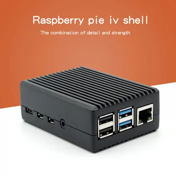 Raspberry Pi 4 Model B Negru Gri Închis Aluminiu Aliaj Caz de Răcire Pasivă Shell Carcasă Metalică de Disipare a Căldurii pentru Pi 4