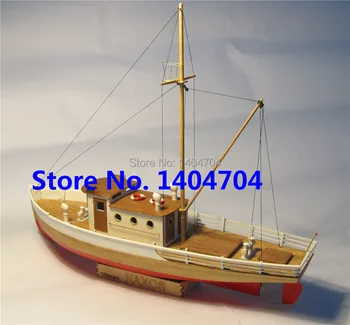 NIDALE Model de transport Gratuit Clasice Grecia barca de Pescuit model de kit la Scara 1:50 NAXOS 1849 de pescuit, barca de lemn SC MODEL