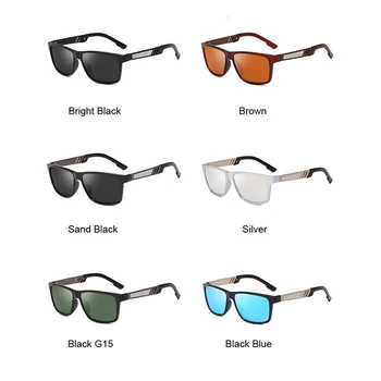 2019 Retro ochelari de Soare Barbati Polarizati Vintage Oglinda Pătrat Negru Ochelari de Soare Pentru Barbati Anti-Orbire permis Oculos