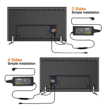 DC 5V Ambibox Lumină Ambientală Cutie Pentru WS2812B SK6812 USB RGB Vis de Culoare LED Strip Bandă Monitor PC, Ecran de Iluminare Nou