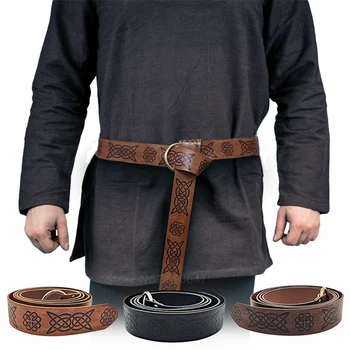 Noi Războinici Medieval Talie Inel Retro Celtic Cavaler Relief Etapă Instrumente Centura de Cosplay de Îmbrăcăminte pentru Adulți Centura de la Pantaloni pentru Barbati de Moda