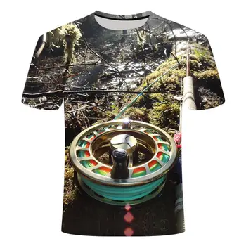 2020 nou de pescuit tricou casual, stil de imprimare 3D digital pește t-shirt barbati t-shirt de vară cu mânecă scurtă, o-neck top