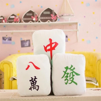 Candice guo jucărie de pluș umplute papusa de desene animate mahjong stil bloc moale perna pandantiv restul pui de somn înainte de culcare prieten copil cadou 1 buc