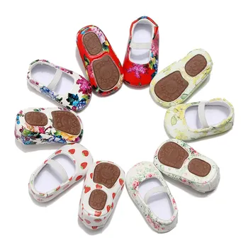 Baby Pantofi de Copil Pu dă-i Pantofi Copii Tipărite Cauciuc Greu de Pantofi Talpa Non-alunecare Pantofi Banda Elastica Pantofi pentru Sugari Copil Pantofi Fete