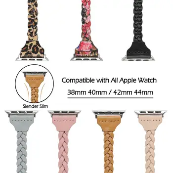 Tesatura de Agrement Trupa Pentru Apple Watch 5 Femei Bărbați Vintage din Piele Trupa Unic Clasic Curea de schimb pentru iwatch seria 4 3 2 1