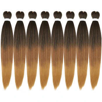 Kong&Li Împletirea Părului Pre Întins Ridicata cu Împletituri Extensii de Par Pentru Femei 26Inch/95G Sintetic Blond Maro, Roz, Negru