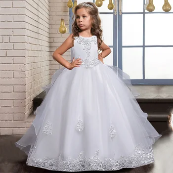 Formale Rochie De Domnisoara De Onoare Haine Pentru Copii Pentru Fete Copii Dantelă Rochie De Printesa Fată De Petrecere Si De Nunta De 10 12 Ani Vestidos