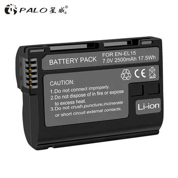 PALO EN-EL15 EN EL15 ENEL15 baterie 2500mAh caz pentru DSLR Nikon D500 D600 D610 D800 D800E D810 D7000 D7100 D7200 l15 etc