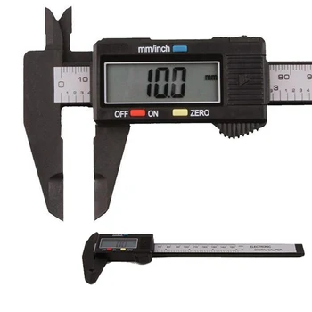 Șubler cu Vernier 0-150mm 6 inch Instrument de Măsurare din Plastic LCD Digital Electronic Fibra de Carbon Conducător Gauge Micrometru Instrument de Măsurare