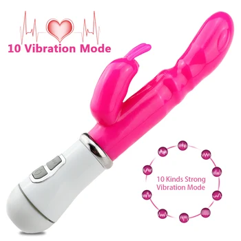10 Viteza de Iepure Penis artificial Vibratoare Masturbari Sex Toy G-spot Masaj Pasarica Stimulator Femei Sex de sex Feminin Produs Masturbator Sex-Shop