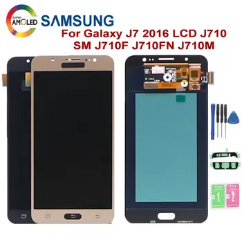 Super AMOLED J710 Display Pentru Samsung Galaxy J7 2016 LCD J710F J710Y J710M J710G Display LCD Touch Screen, Digitizer Inlocuire