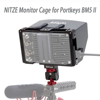 NITZE Monitor Cușcă pentru Portkeys BM5 II cu Soare Scut Capota pentru Monitor cu Ecran Rig Clemă de Cablu cușcă de Protecție