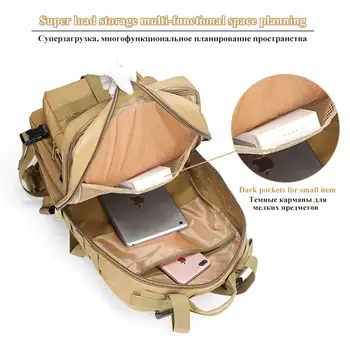 35L Militari Tactical Assault Pack Rucsac de Armata 3P Impermeabil Bug Out Bag Mic Rucsac pentru Drumeții în aer liber Camping Vânătoare
