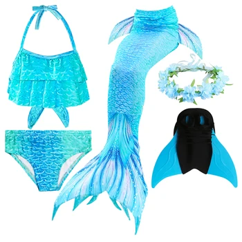Copiii Coada De Sirena De Costume De Cosplay Costum Cu Monofin Flipper Sirena Costum De Cosplay, Costume De Baie Copii Fantasy Beach Bikini