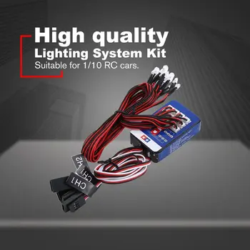De Vânzare la cald 12 LED-uri de Iluminat Kit de Direcție, Frână de Simulare Flash de Lumină Pentru 1/10 Masina RC Pentru Yokomo Pentru Tamiya Superb Proiectat