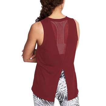 MAIJION Doamnelor Fitness Yoga Tricou Sport Respirabil cu uscare Rapida Exercițiu de Funcționare T-shirt Plasă fără Mâneci Vesta Sexy Femei