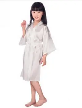 Fete Copile Din Satin Kimono Robe Halat De Baie Pijamale Nunta De Flori Fata Noaptea Dres