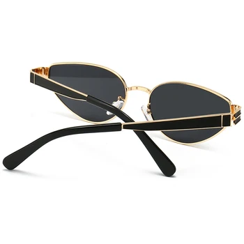 Peekaboo epocă ochi de pisica ochelari de soare femei aur negru de vara cadou de sex feminin retro ochelari de soare metal uv400 fierbinte dropshipping