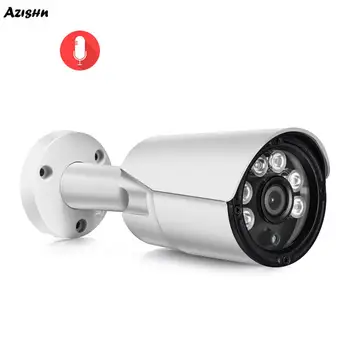 AZISHN AZ-IP335-01A Bullet IP Camera 5MP 2592x1944P Infraroșu de Securitate Înregistrare Audio în aer liber Metal de Supraveghere de Securitate POE