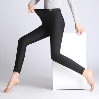 Femeie Jambiere Mare Windproof Wais Moda Colanti Femei Bumbac Stretch De Mari Dimensiuni Pantaloni Casual Negru Jambiere Pantaloni De Yoga