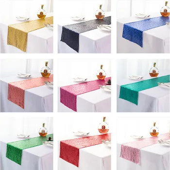 Colorate, steaguri de masă a Crescut de Aur Sequin Alergatori de Masă Sclipici Eveniment Consumabile Partid Decoratiuni Pentru Nunta, Ziua de nastere Copil de Dus