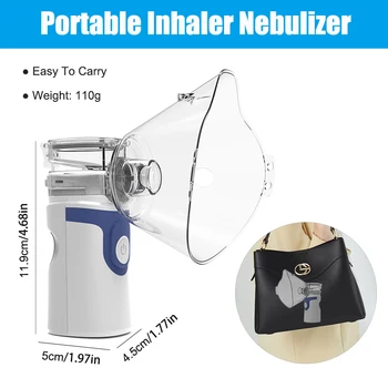 Nebulizator portabil cu Ultrasunete plasă Nebulizator Portabil Inhalator Atomizor pentru copii Adult USB de încărcare Acasă de Îngrijire a Sănătății Nebulizator