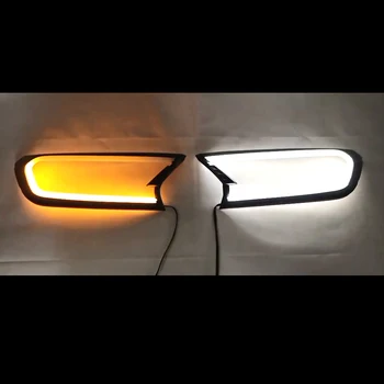 3 Stil 2x LED Lumina Cap Fata de Acoperire Coajă Tăiați Pentru FORD RANGER T6 WILDTRAK 2016 2017 2018 ABS Lampa Hote