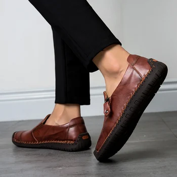 Bărbați Mocasini din piele Confortabil Barbati Pantofi Casual Încălțăminte Apartamente Zapatos Hombre