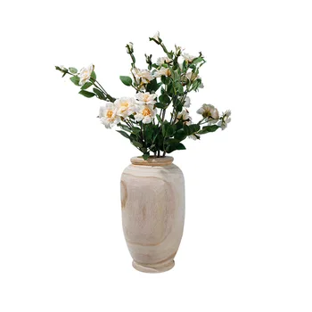 1 buc Lemn Masiv Natural Vaza Acasă Vaza Decor Vaza de Flori Artificiale