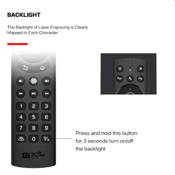 5PCS Air Mouse G20S Pro Vocea Backlit 2.4 G IR Control de la Distanță Gyro Google Asistent Inteligent RC Pentru NVIDIA Shield 4K cu Android TV Box