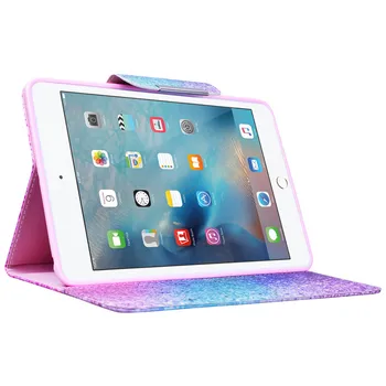 Flip din Piele de Caz Pentru Ipad Mini 1 2 3 Capac Drăguț Unicorn Bling Curcubeu Marmură Flamingo Model Coque Pentru iPad Mini 1 2 3 Caz