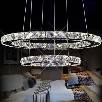 LED Nordic Cristal din oțel Inoxidabil, Fier de LED-uri Lampa cu LED-uri.Pandantiv Lumini.Lampă De Pandantiv.Pandantiv lumina Pentru Sufragerie, Hol