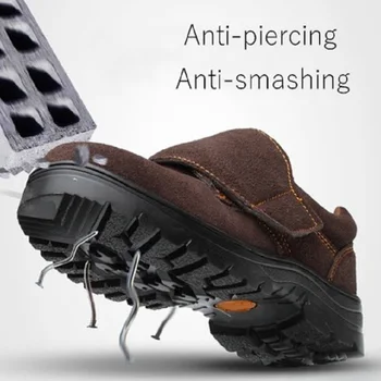 Profesionale Sudor de Protecție Pantofi de piele de Vacă Căpută Oțel Toecap Izolare Termică Anti-țâșnească Piercing Confortabile, Cizme de Siguranță