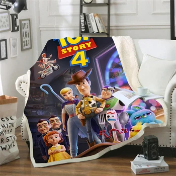 Desene animate Pătură Toy Story 3D Imprimate Pătură de Canapea Quilt Capac de Călătorie lenjerie de Pat de Pluș Arunca Fleece Pătură, Cuvertură de pat
