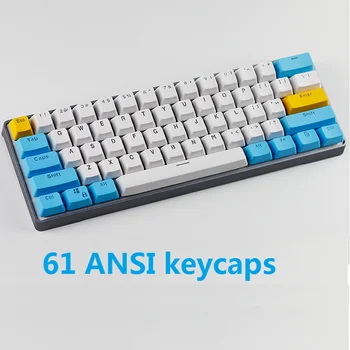 WESAPPA 61-Cheie PBT Fundal DIY trei Culori Mecanice Keyboard Keycap Pentru GH60 / RK61 / ALT61 / Annie / Poker Tastatura taste